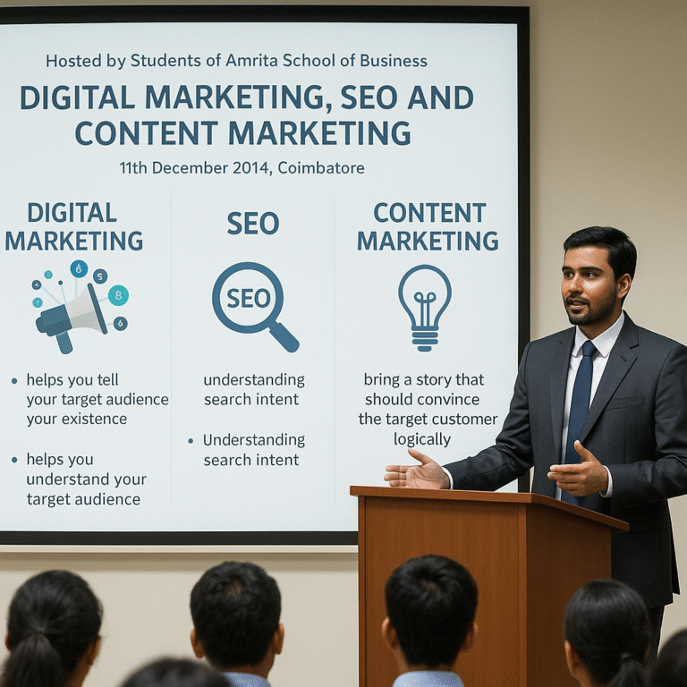 Digital marketing – SEO, Social Media and Content marketing
