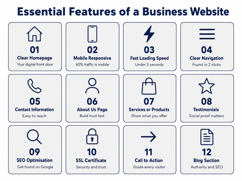 Essential Features of a Business Website
